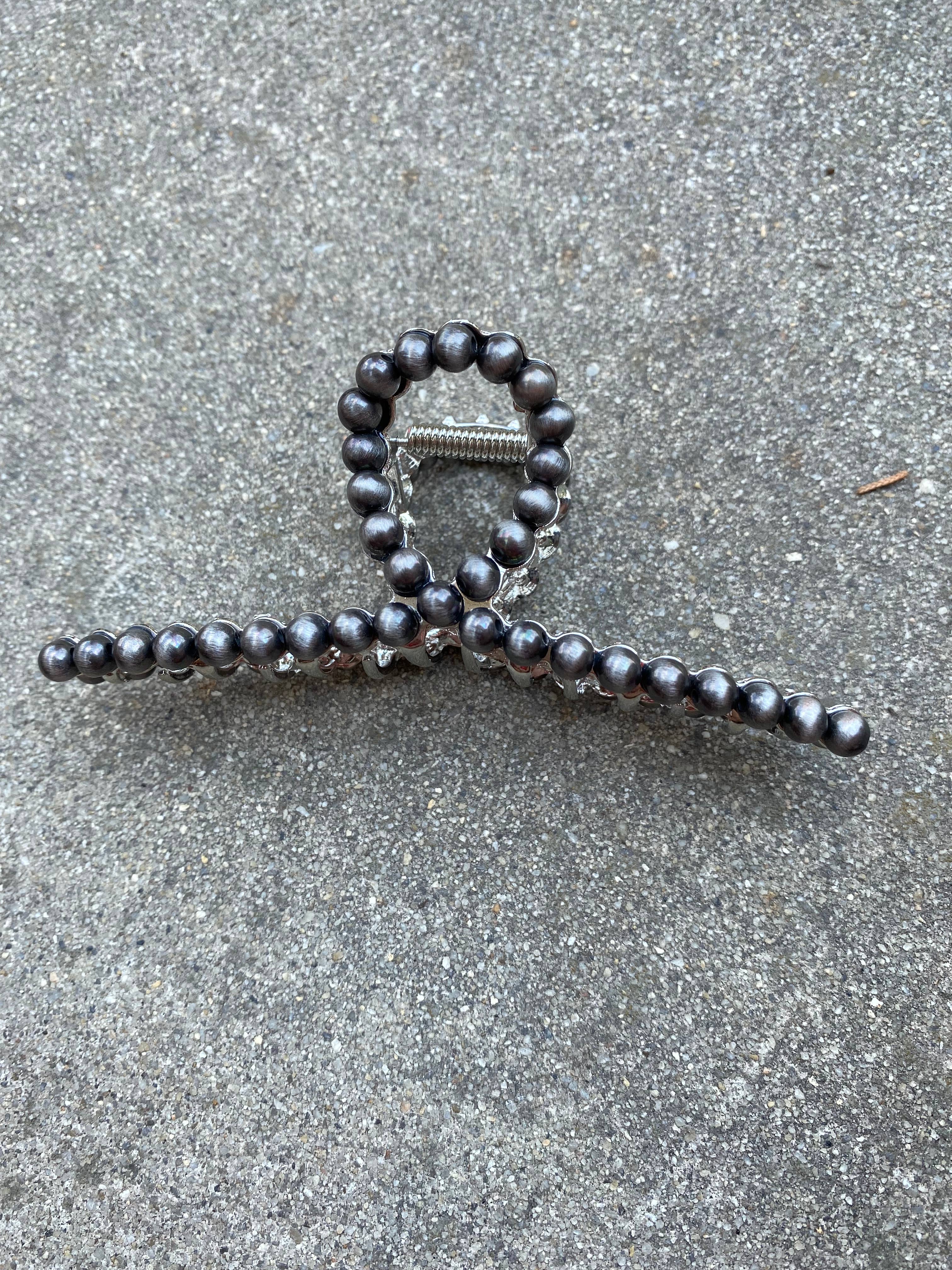 Faux Pearl Claw Clips